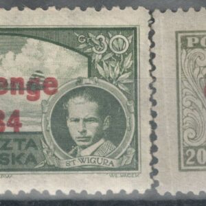 1934 Европейский полет С красной надпечаткой